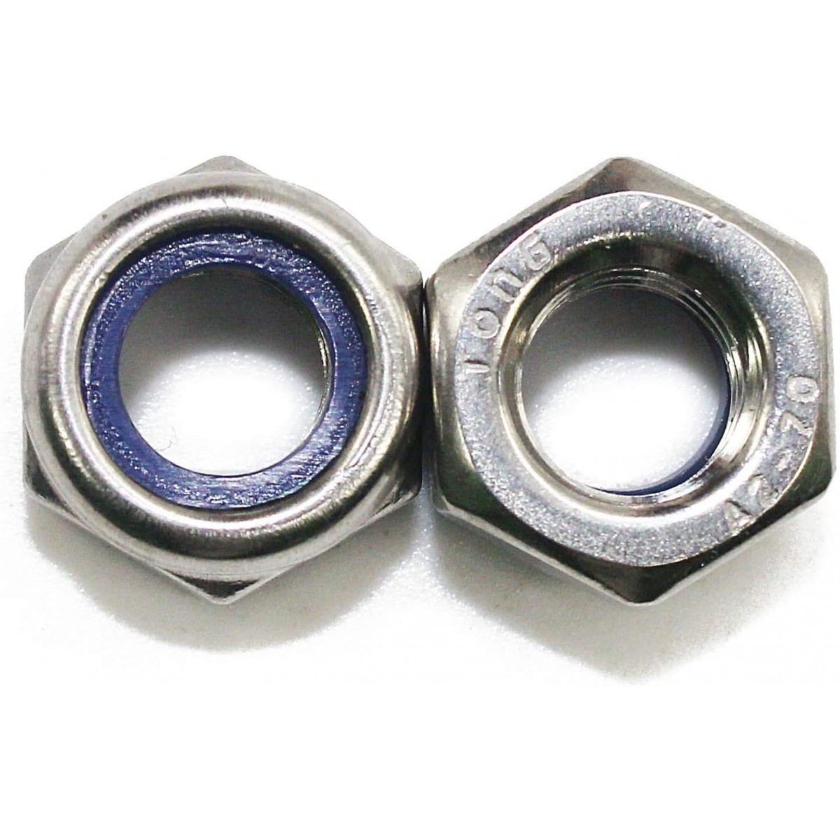 100 Pieces M4 316 Stainless Steel Metric Thread Nyloc Nut Nylon Lock Nut 