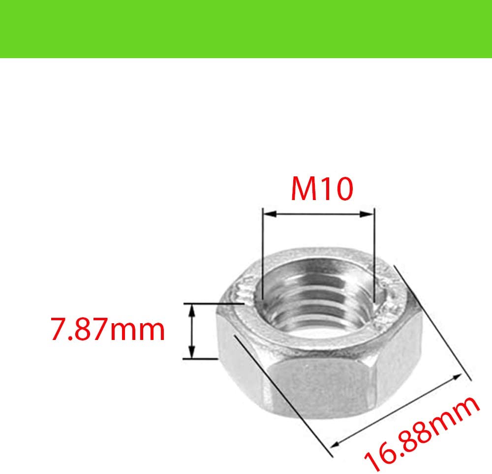 10 Écrous Hexagonaux En Nylon Noir - Filetage M10 - Pour Fixations Légères, Anticorrosion - Lot De 10 Pièces